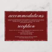 Crimson Red Classic Script Elegant Informatiekaartje (Voorkant)