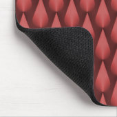 Crimson Red Dazzling Raindrops Mousepad Muismat (Hoek)