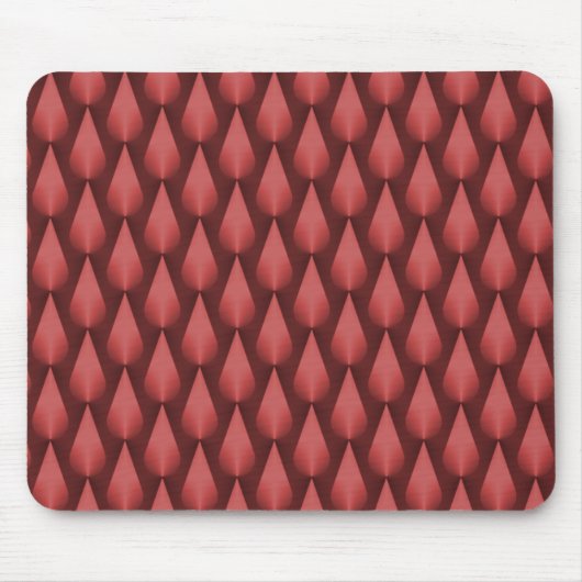 Crimson Red Dazzling Raindrops Mousepad Muismat (Voorkant)