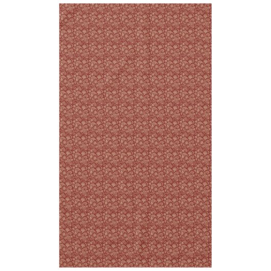 Crimson Red en Beige Creme  Paisley Tafelkleed (Voorkant)