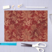 Crimson Red en Gold Damask Tissuepapier (Craft)