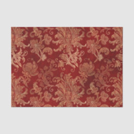 Crimson Red en Gold  Damask Tissuepapier