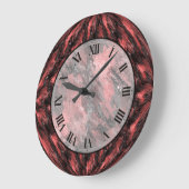 Crimson Red Faux Marble Wall klok (Hoek)