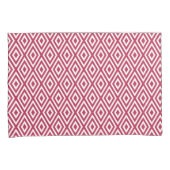 Crimson Red Geometric Pattern Kussensloop (Voorkant-Rechts)