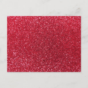 Crimson red glitter briefkaart