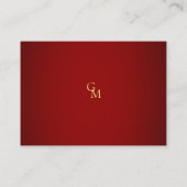 Crimson Red Gold QR Code RSVP bruiloft details Informatiekaartje (Achterkant)