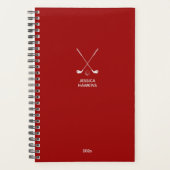Crimson Red Golf Club Personal Weekly Planner (Voorkant)