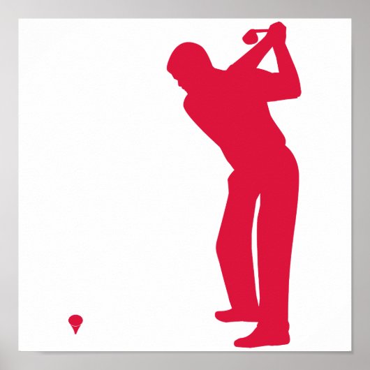 Crimson Red Golf Poster (Voorkant)