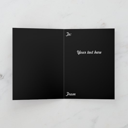 Crimson Red Grim Reaper Cat Kaart (Binnen)