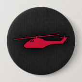 Crimson Red Helikopter Ronde Button 4,0 Cm (Voorkant)