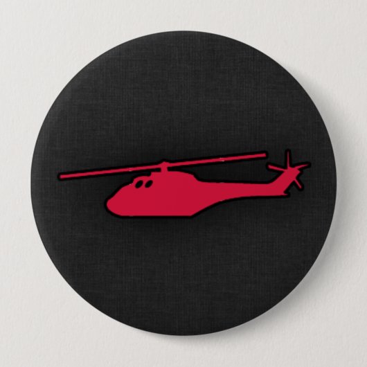 Crimson Red Helikopter Ronde Button 4,0 Cm (Voorkant)