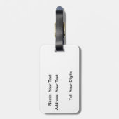 Crimson Red Keep Calm en Carry On (witte tekst) Bagagelabel (Achterkant verticaal)