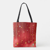 Crimson Red Kerstfeestelijke Canvas tas (Achterkant)