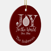 Crimson Red Madonna en Kindervreugde aan de Wereld Keramisch Ornament (Rechts)