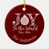 Crimson Red Madonna en Kindervreugde aan de Wereld Keramisch Ornament (Voorkant)