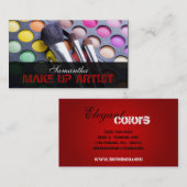 Crimson Red make up Artist Palette Visitekaartje (Voorkant / Achterkant)
