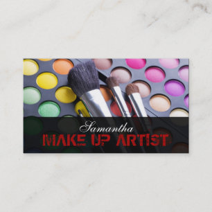 Crimson Red make up Artist Palette Visitekaartje