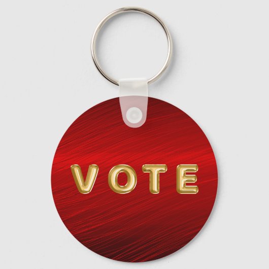Crimson Red Metallic Graphic Vote Sleutelhanger (Voorkant)