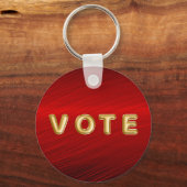 Crimson Red Metallic Graphic Vote Sleutelhanger (Voorkant)