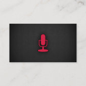 Crimson Red Microphone Visitekaartje (Achterkant)