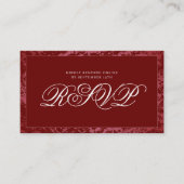 Crimson Red Minimalist Elegant Abstract QR RSVP Informatiekaartje (Voorkant)