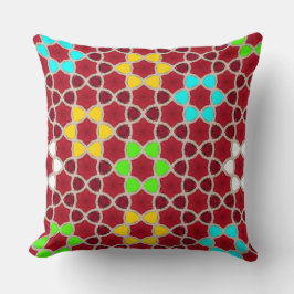 Crimson Red Mosaic op Star Color Variation Kussen