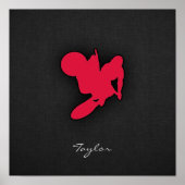 Crimson Red Motocross Poster (Voorkant)