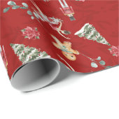 Crimson Red Notenkraker & Vrienden Inpakpapier (Rol Hoek)