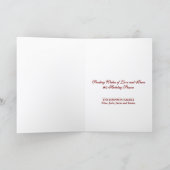 Crimson Red  Ornament Christmas Feestdagen Kaart (Binnen)