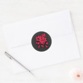 Crimson Red Paintball Ronde Sticker (Envelop)