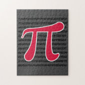 Crimson Red Pi symbool Legpuzzel (Verticaal)