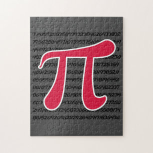 Crimson Red Pi symbool Legpuzzel