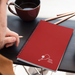 Crimson Red Pickleball Personal Weekly Planner