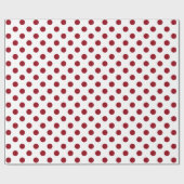 Crimson Red Polka Dots Circles Cadeaupapier (Vlak)