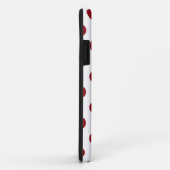 Crimson Red Polka Dots Circles Case-Mate iPhone Case (Achterkant/rechts)
