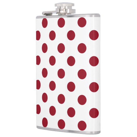 Crimson Red Polka Dots Circles Heupfles (Links)