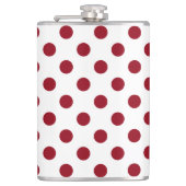 Crimson Red Polka Dots Circles Heupfles (Voorkant)