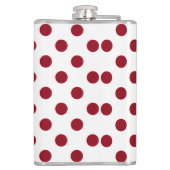 Crimson Red Polka Dots Circles Heupfles (Achterkant)