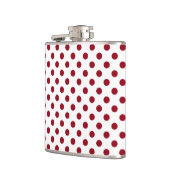 Crimson Red Polka Dots Circles Heupfles (Links)