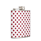 Crimson Red Polka Dots Circles Heupfles (Rechts)