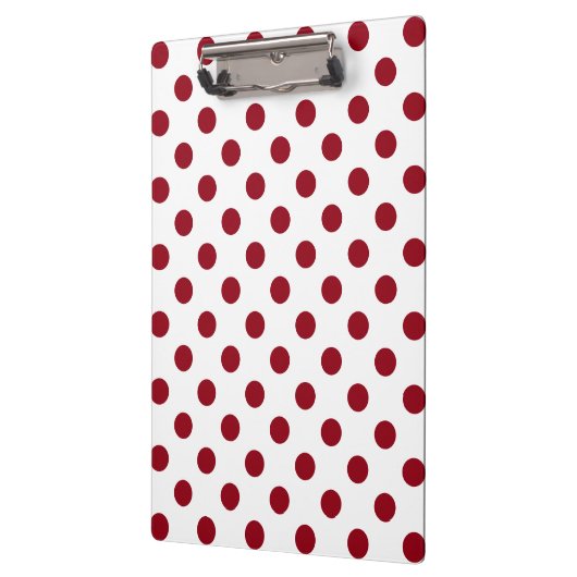 Crimson Red Polka Dots Circles Klembord (Links)