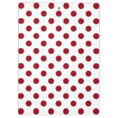 Crimson Red Polka Dots Circles Klembord (Achterkant)