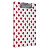 Crimson Red Polka Dots Circles Klembord (Rechts)