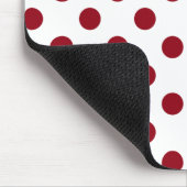 Crimson Red Polka Dots Circles Muismat (Hoek)
