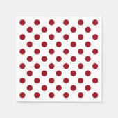 Crimson Red Polka Dots Circles Servetten (Voorkant)