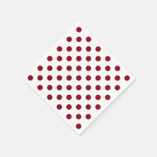 Crimson Red Polka Dots Circles Servetten