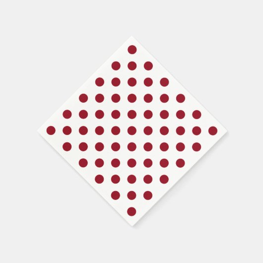 Crimson Red Polka Dots Circles Servetten (Hoek)