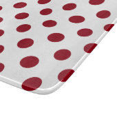 Crimson Red Polka Dots Circles Snijplank (Hoek)