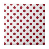 Crimson Red Polka Dots Circles Tegeltje (Voorkant)