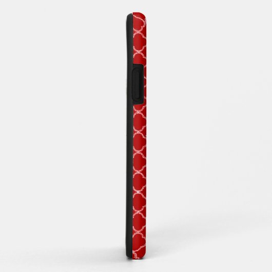 Crimson Red Quarterfoil Monogram IPHONE 5 Hoesje (Achterkant/rechts)